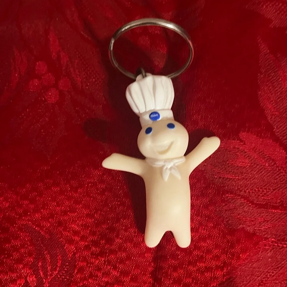Pillsbury Doughboy Keychain - Cream with Blue Accents